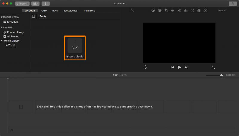 قم بعمل عرض شرائح على ماك دون استخدام برنامج iPhoto باستخدام iMovie