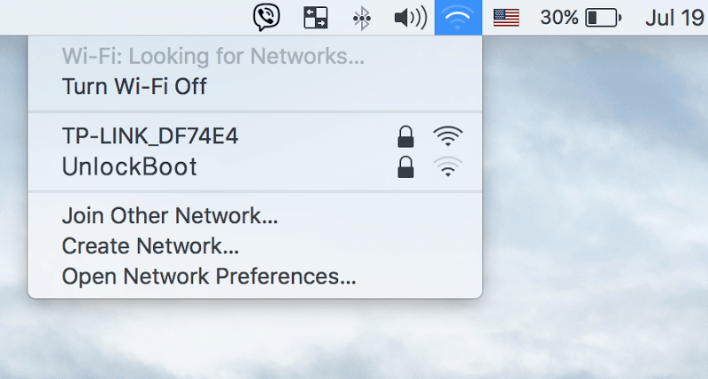 Mac غير متصل بشبكة Wifi Wifi
