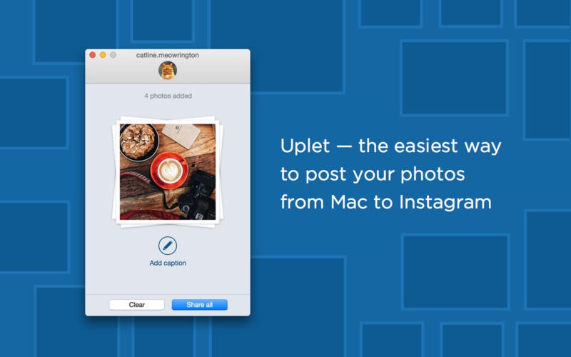 انشر على Instagram من Mac Uplet