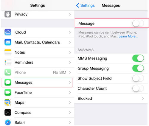 انقل الرسائل من iPhone إلى iPad باستخدام تطبيق الإعدادات