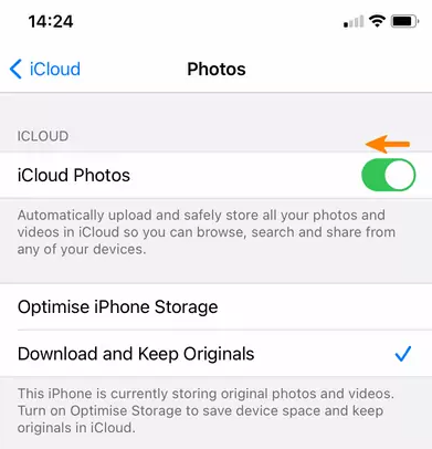 قم بإلغاء تنشيط صور iCloud عندما لا تتمكن من حذف الصور من iPad