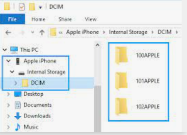 قم بالوصول إلى صور جهاز iPhone على جهاز الكمبيوتر باستخدام File Explorer