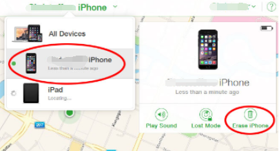 محو iPhone باستخدام Find My iPhone