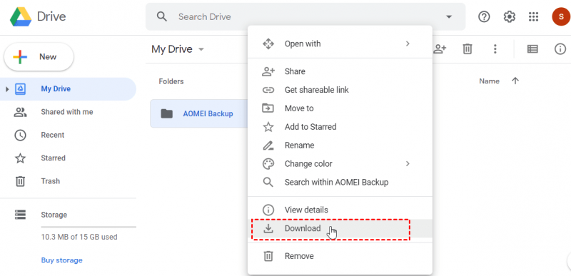 Restore Backup from Google Drive to Windows PC