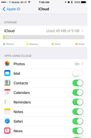 نقل الصور من iPhone إلى iPad باستخدام iCloud