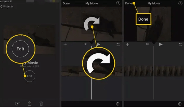 كيفية تدوير مقطع فيديو في iMovie على iPhone