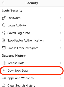نسخ بيانات Instagram احتياطيًا باستخدام جهاز iOS أو Android