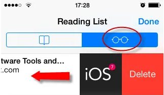 كيفية مسح العناصر الموجودة في قائمة القراءة في Safari على iPad / iPhone