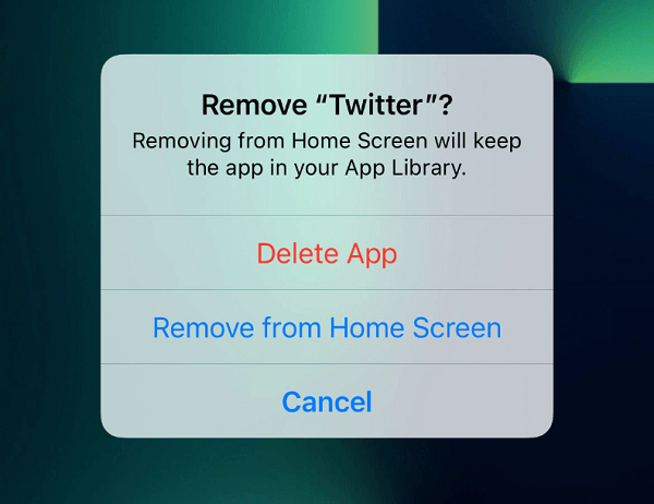 إزالة Twitter على iPhone