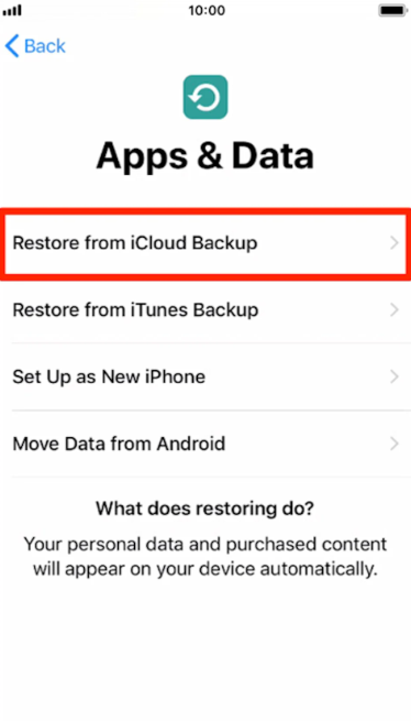 استعادة iCloud Backup على iPhone الجديد