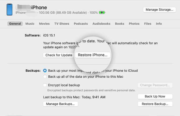 حذف Cydia من iPhone عبر iTunes