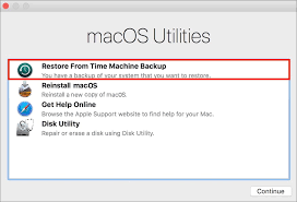 استعادة Mac من Time Machine Backup