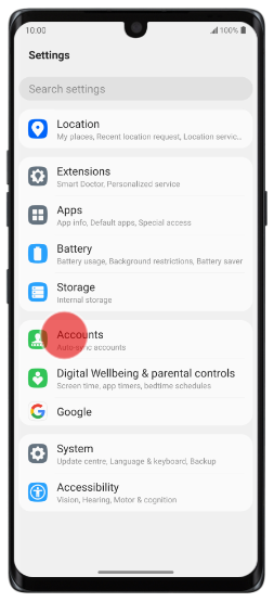 نقل البيانات من LG إلى iPhone باستخدام حساب Google على هاتف LG