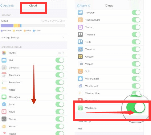 تسجيل الخروج والعودة إلى حساب iCloud الخاص بك لإصلاح WhatsApp Backup عالق عند 0٪