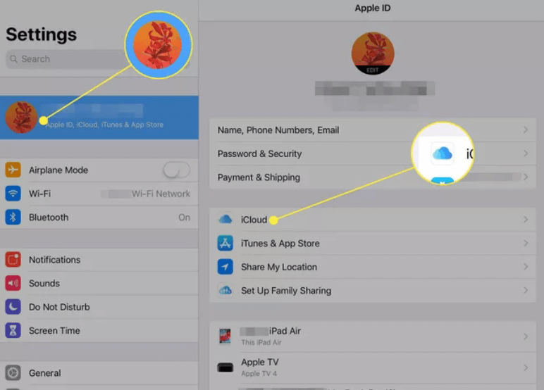 مزامنة iPhone مع iPad باستخدام iCloud