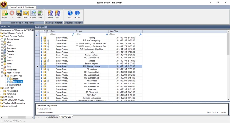 استخدم SysInfo PST Viewer لفتح ملف بيانات Outlook بدون Outlook