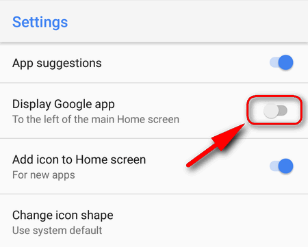 إزالة Google Search Bar على Android تعطيل تطبيق Google