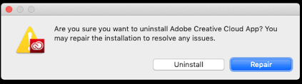 قم بإلغاء التثبيت من تطبيق Creative Cloud Desktop