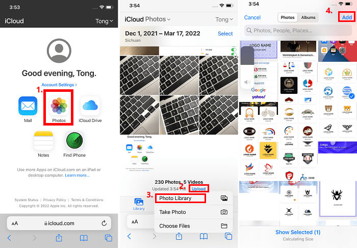 نقل الصور من iPhoto إلى iPhone باستخدام iCloud