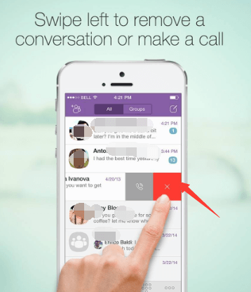 استخدام تطبيق Viber لحذف محفوظات رسائل Viber على iPhone