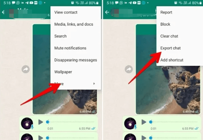 كيفية نقل رسائل WhatsApp من Android إلى جهاز الكمبيوتر باستخدام ميزة تصدير الدردشة