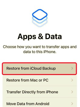 نقل التطبيقات من iPhone إلى iPhone عبر iCloud Backup