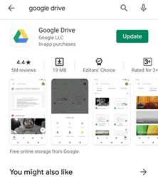 تبديل الصور عن طريق Google Drive