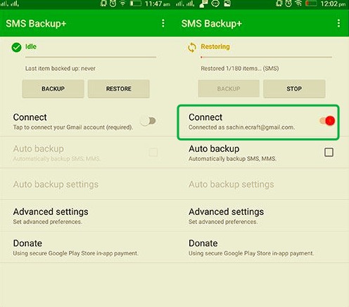 نقل الرسائل من Android إلى Android باستخدام SMS Backup +