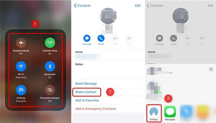 انقل جهات الاتصال من iPhone إلى iPhone بدون استخدام iCloud باستخدام AirDrop