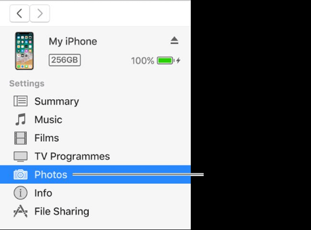 انقل صور iPad من خلال iTunes