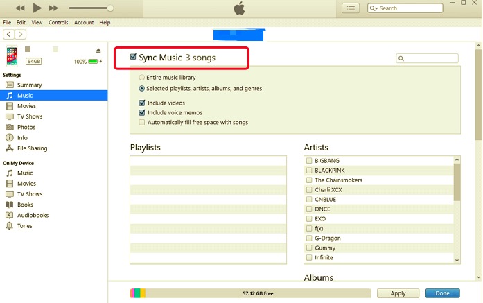 انقل الموسيقى من iPhone إلى iPhone عبر متجر iTunes