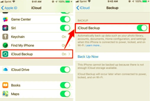 قم بتشغيل iCloud Backup لنقل التطبيقات من iPhone إلى iPhone