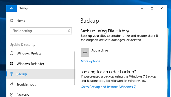 استعادة المستندات باستخدام Windows Backup and Restore