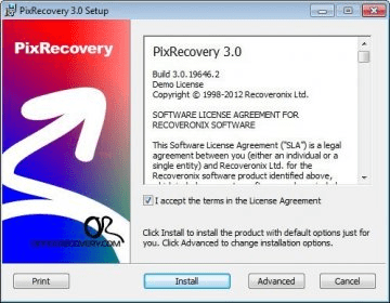PixRecovery من أدوات إصلاح JPEG