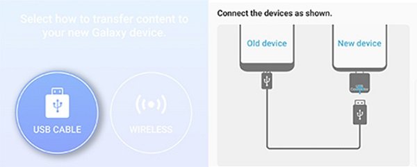 استخدام كبل USB لنقل بيانات iPhone الخاصة بك إلى جهاز Samsung الخاص بك