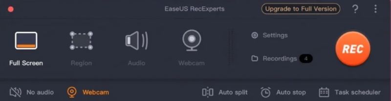 مواصفات النظام لبرنامج EaseUS RecExperts
