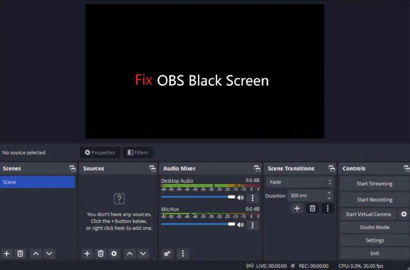 لماذا وكيف يتم إصلاح الشاشة السوداء عند تسجيل OBS؟