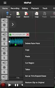 برنامج تسجيل الصوت Mixpad للاندرويد