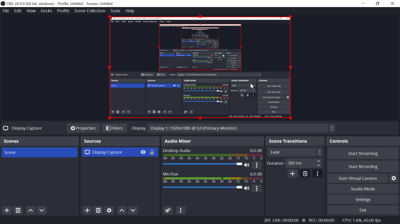 سجل باستخدام OBS Screen Recorder (Windows/Mac)