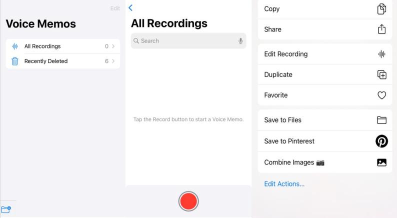 سجل دفق الصوت على نظام iOS