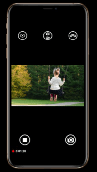 تسجيل الفيديو مع إيقاف تشغيل الشاشة على iPhone