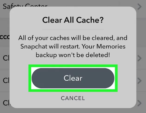 كيفية حذف Snapchat Cache