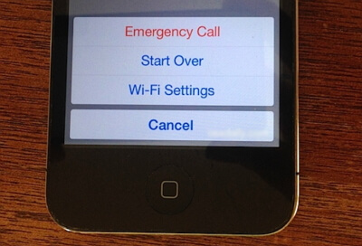 قم بتنشيط Iphone عن طريق مكالمة الطوارئ