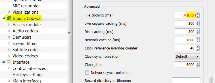 ترقية VLC إلى 4K من خلال زيادة حجم ذاكرة التخزين المؤقت