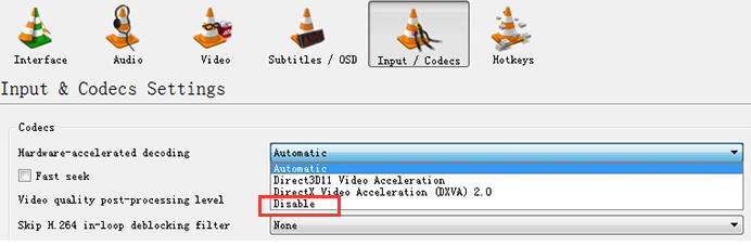 VLC Upscale to 4K by Turning Off Hardware-accelerated Decoding