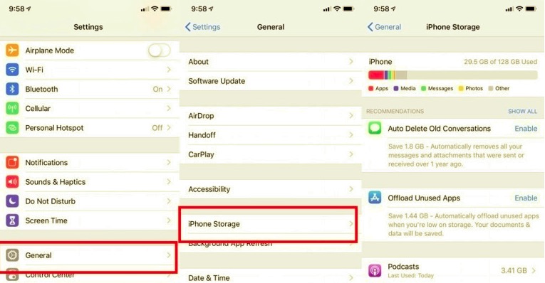 تحقق من مساحة تخزين iPhone لمعرفة سبب عدم استجابة WhatsApp
