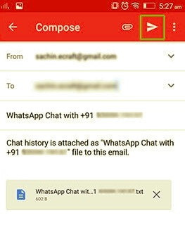 بريد إلكتروني لنقل الرسائل من Android إلى iPhone