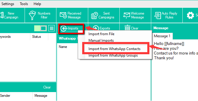 كيفية تصدير جهات اتصال WhatsApp باستخدام WhatBot