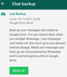 استعادة محادثات WhatsApp المحذوفة مع النسخ الاحتياطي