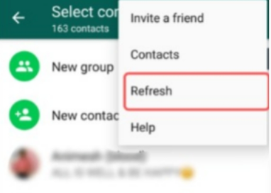 تحديث قائمة جهات اتصال WhatsApp لإصلاح عدم ظهور أسماء جهات اتصال WhatsApp